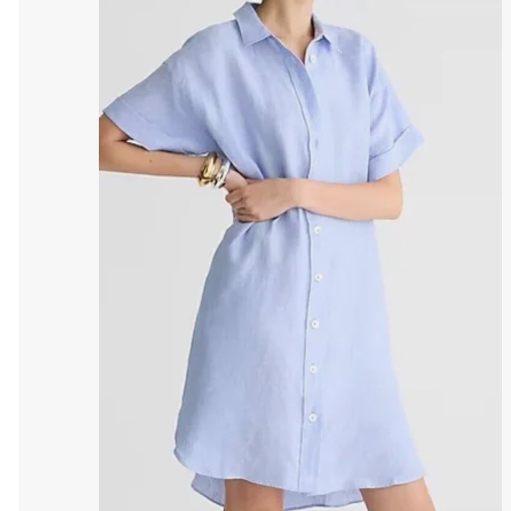 J crew  linen dress.  Baird McNutt Irish linen shirtdress Medium.